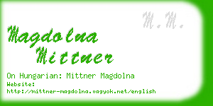 magdolna mittner business card